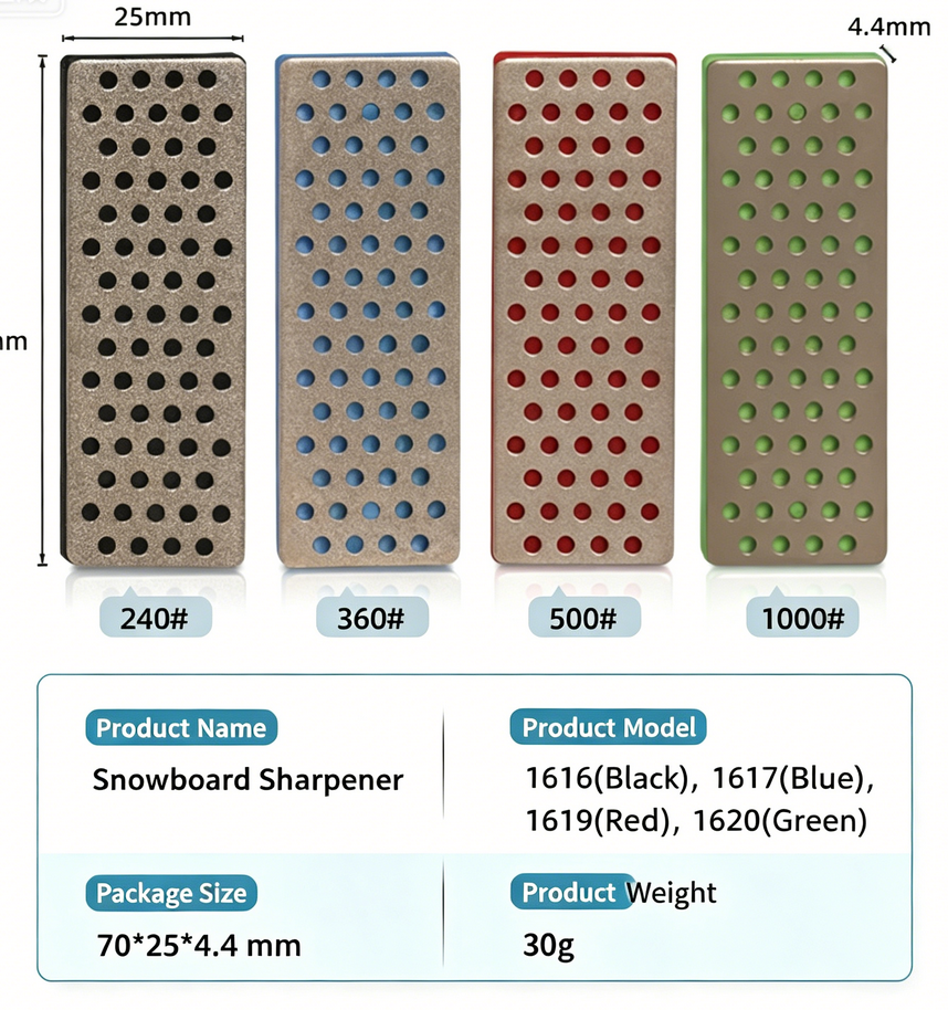 DM Ski Poles Sharpener Diamond Coated Edge Sharpener for Snowboard & Skis